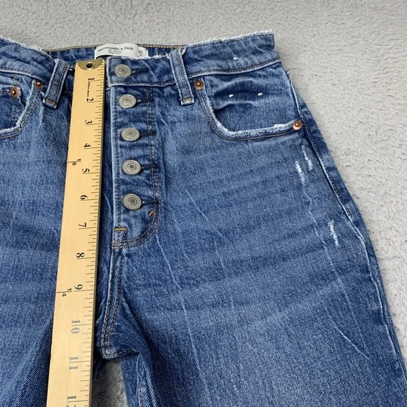 Abercrombie & Fitch Womens Size 26/2 The Skinny High Rise Curve Love Button Fly - Picture 3 of 10